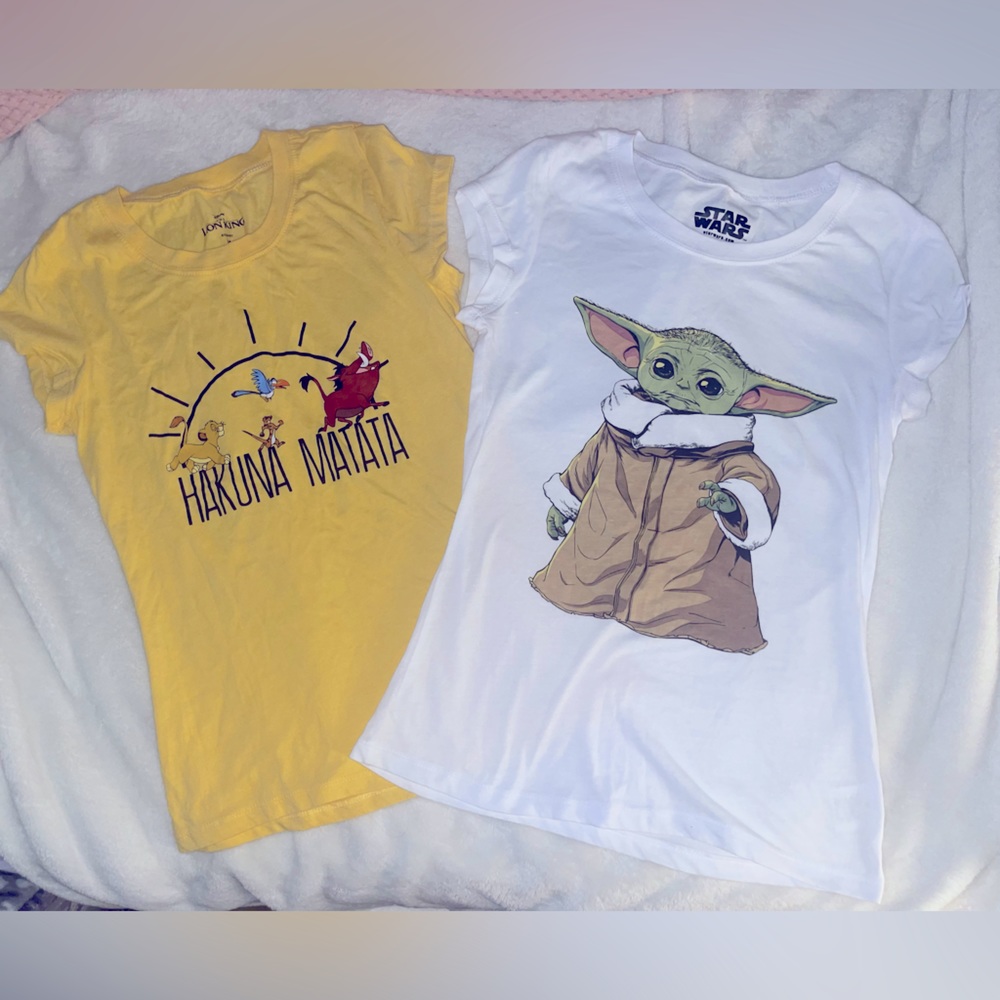 NWOT Disney The Lion King Hakuna Matata & Grogu Baby Yoda Mandalorian T-Shirt